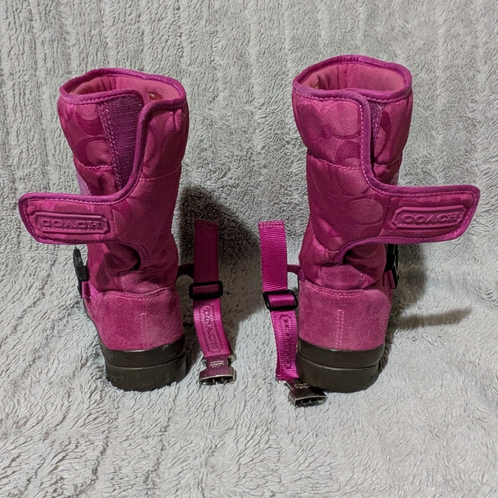 Coach Women's Magenta Winter Boots Sandi Size 8 1/2 - Picture 13 of 13